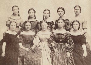 Brigham's ten eldest daughters 1850s BYU archives